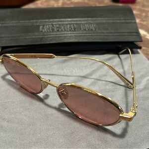 Christian Dior MENSWEAR Gold framed,  Rose lenses NWT Retro-Inspired Sunglasses